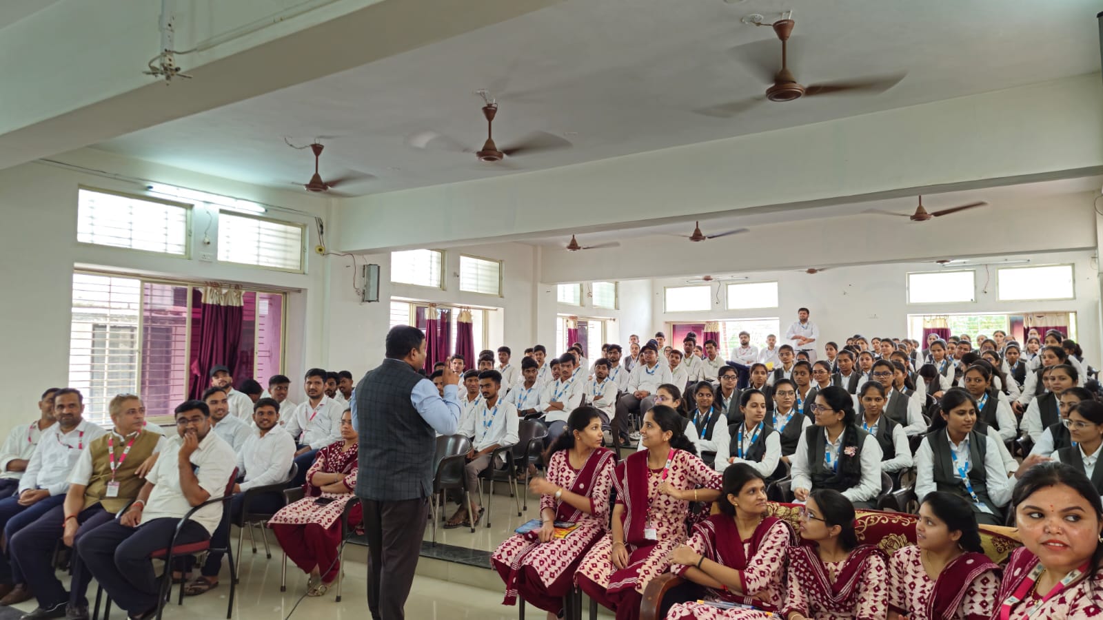 The PHARMA SPARK program on Innovation, Entrepreneurship, and Startup Opportunities was successfully conducted on 22/08/2026 at the Conference Hall, Smt. S.S. Patil College of Pharmacy, Chopda. Organi